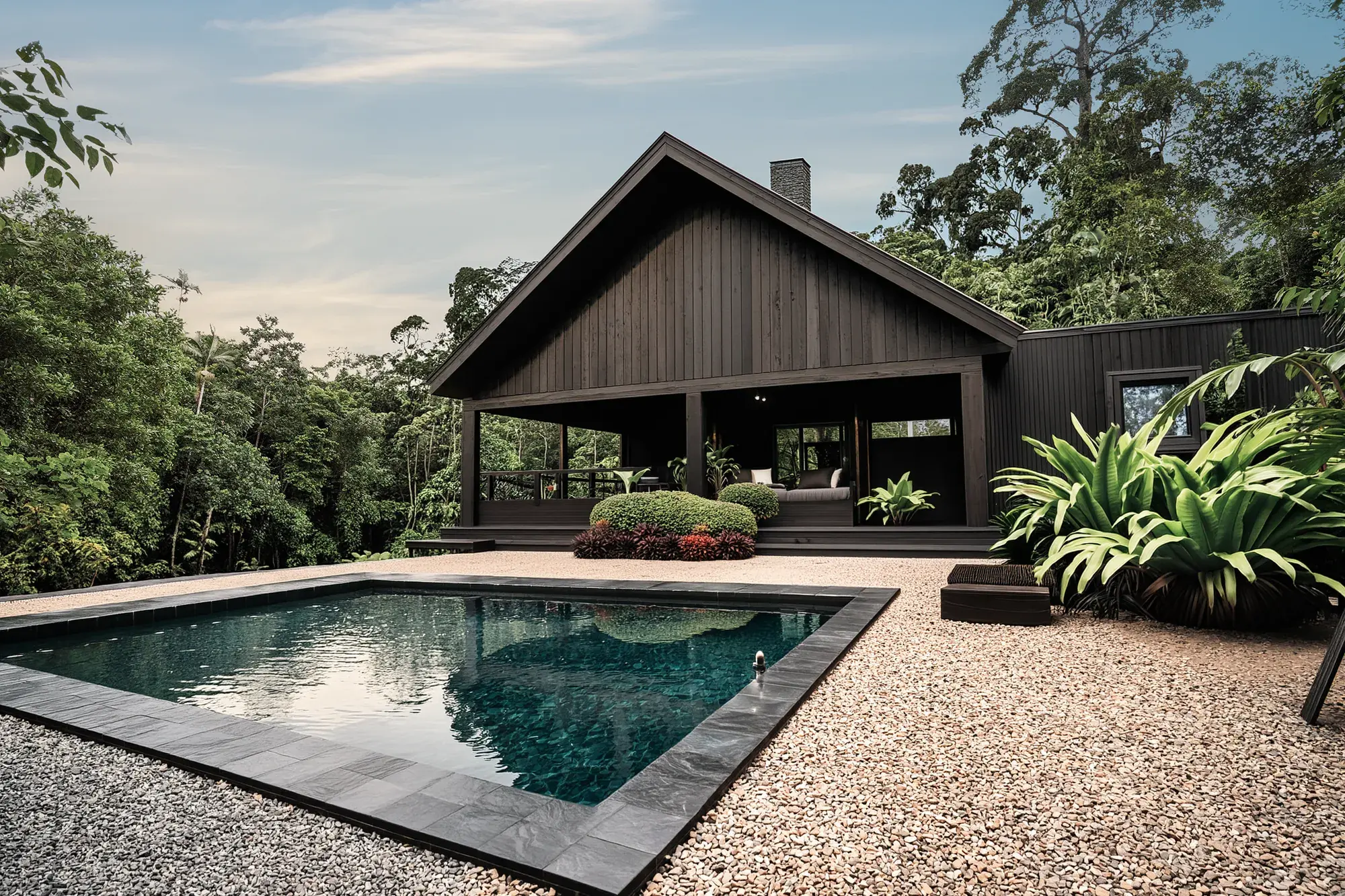 Lot 14, an architect study of a home on the cleared site