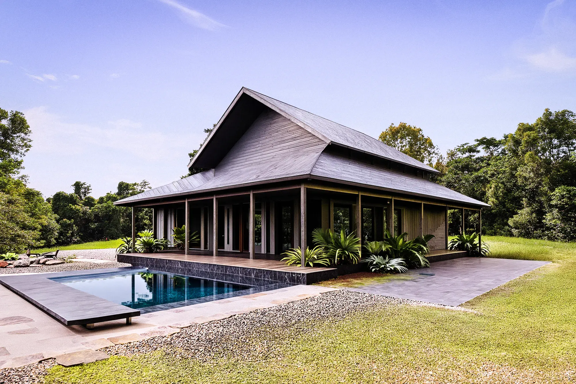 Lot 15, an architect study of a home on the cleared site