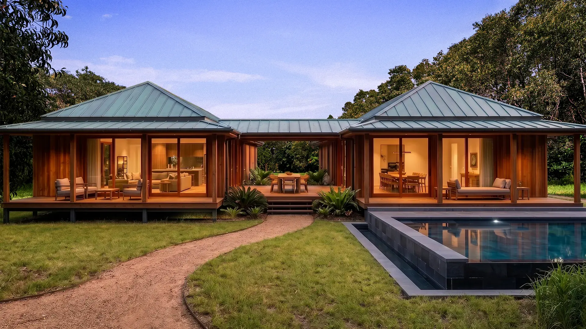 Lot 18, an architect study of a home on the cleared site